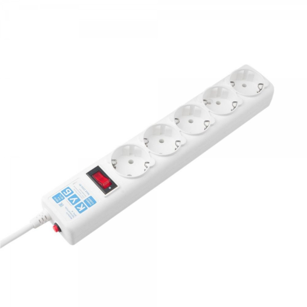 Фильтр-удлинитель Power Cube SPG-B-0,5M-WHITE 5 розеток, белый, 0.5 м, 10 А/2,2 кВт, 3*0.75 мм²