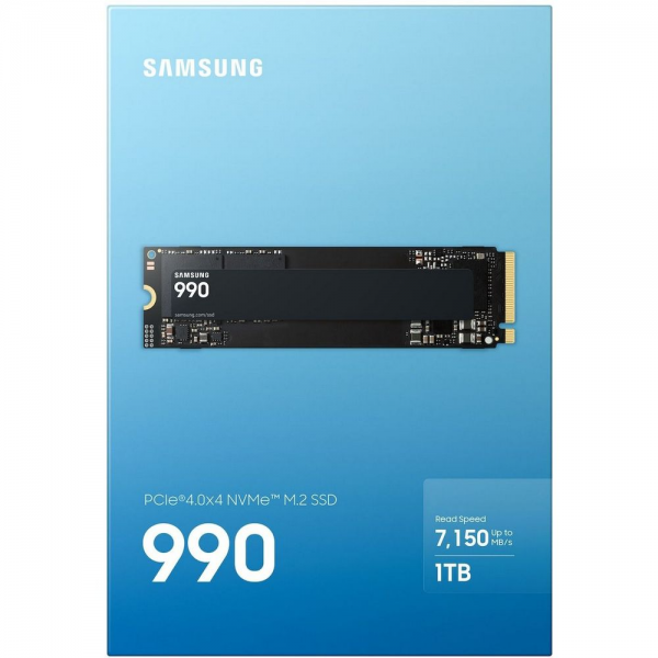 Твердотельный накопитель SSD M.2 2280 1TB Samsung 990 EVO NVMe 2.0, PCIe 4.0 x4,  TLC 3D NAND, 7150R/6450W MB/s