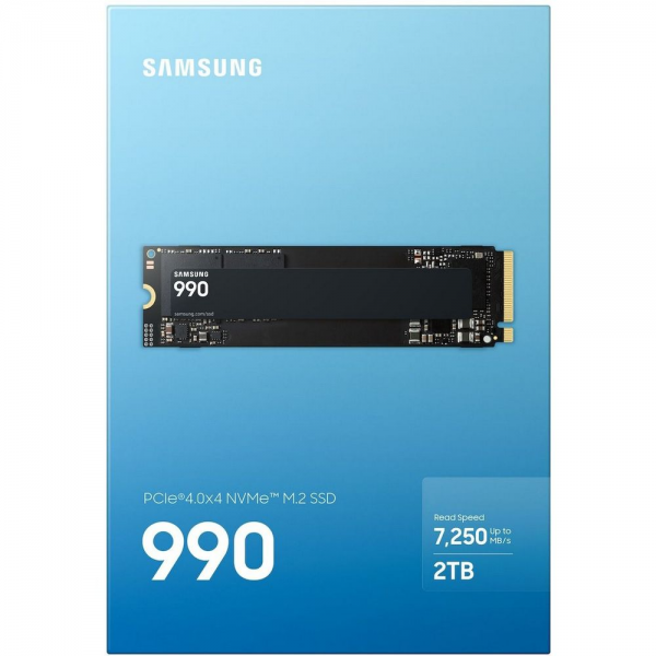 Твердотельный накопитель SSD M.2 2280 2TB Samsung 990 EVO NVMe 2.0, PCIe 4.0 x4,  TLC 3D NAND, 7250R/6450W MB/s