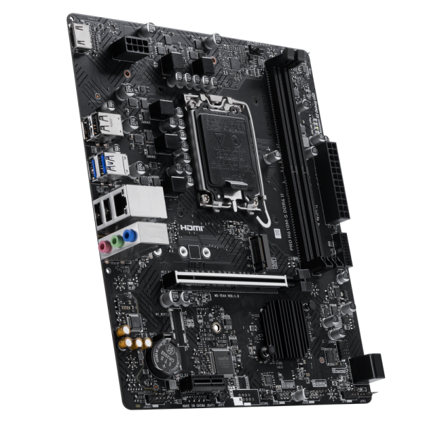 Материнская плата MSI PRO H610M-S DDR4 II H610, LGA1700, 2*DDR4, 1*PCIEx16, 1*PCIEx1, 1*M.2, 4*USB3.2Gen1, 8*USB2.0, 2*SATA3.0, 1G, HDMI, M-ATX, RTL