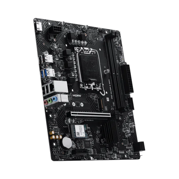 Материнская плата MSI PRO H610M-S WIFI H610, LGA1700, 2*DDR5, 1*PCIEx16, 1*PCIEx1, 1*M.2, 4*USB3.2Gen1, 8*USB2.0, 2*SATA3.0, 1G, HDMI, M-ATX, RTL