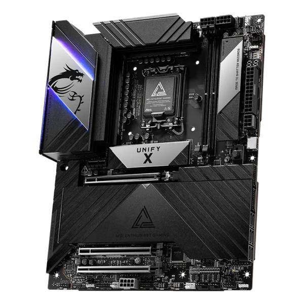 Материнская плата MSI MEG Z890 UNIFY-X Z890, LGA1851, 2*DDR5, 3*PCIEx16, 1*PCIEx1, 6*M.2, 2*TypeC, 8*USB3.2Gen2, 4*USB3.2Gen1, 8*USB2.0, 6*SATA3.0, 5G, 2*Type-C(DP), ATX, RTL