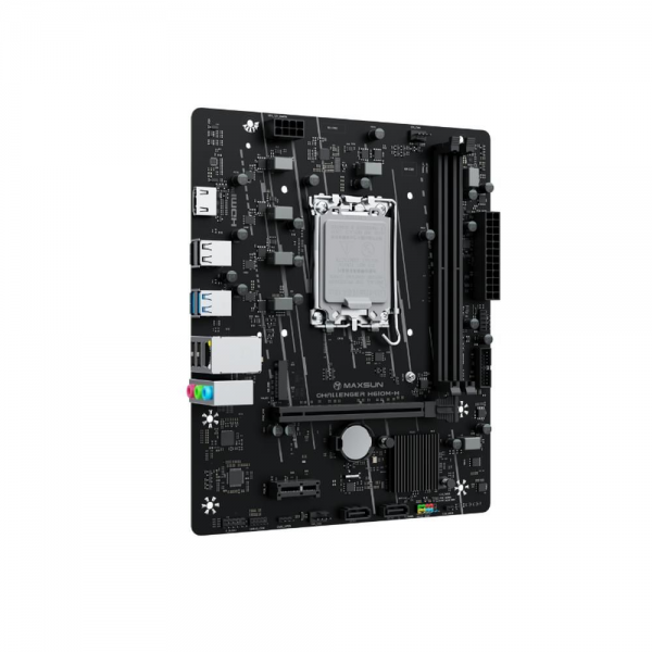 Материнская плата Maxsun Bad Pack MS-Challenger H610M-H V1 H610, LGA1700, 2*DDR4, 1*PCIEx16, 1*PCIEx1, 1*M.2, 4*USB3.2Gen1, 6*USB2.0, 2*SATA3.0, 1G, HDMI, M-ATX, RTL bp