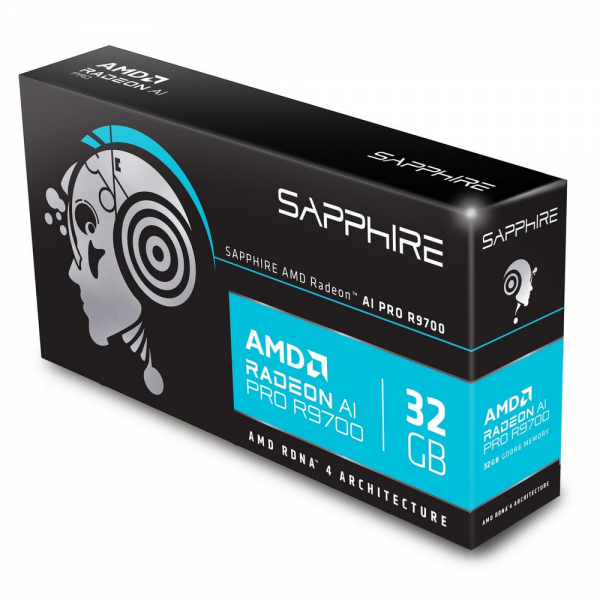 Видеокарта Sapphire AI PRO R9700 AI  32GB GDDR6 256bit 3xDP HDMI BLOWER RTL