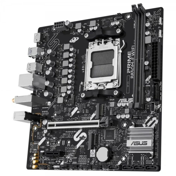 Материнская плата ASUS PRIME B850M-F WIFI B850, AM5, 2*DDR5, 1*PCIEx16, 1*PCIEx1, 2*M.2, 1xTypeC, 4*USB3.2Gen1, 8*USB2.0, 4*SATA3.0, 1G, HDMI, M-ATX, RTL