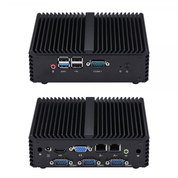 Мини ПК Qotom Q190P-S08 J1900, 4Gb RAM, 128Gb SSD