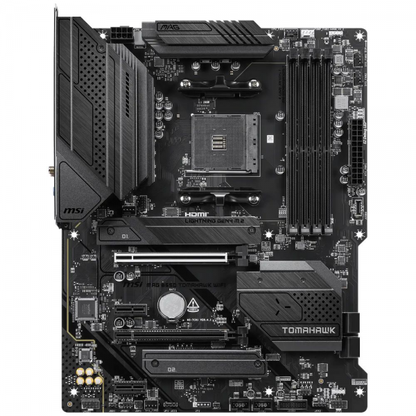 Материнская плата MSI MAG B550 TOMAHAWK WIFI B550, AM4, 4*DDR4, 2*PCIEx16, 2*PCIEx1, 2*M.2, 2*TypeC, 1*USB3.2Gen2, 4*USB3.2Gen1, 6*USB2.0, 4*SATA3.0, 2.5G, DP, HDMI, ATX, RTL