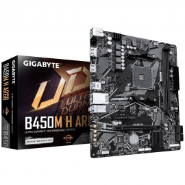 Материнская плата Gigabyte B450M H ARGB B450, AM4, 2*DDR4, 1*PCIEx16, 1*PCIEx1, 1*M.2, 6*USB3.2Gen1, 6*USB2.0, 4*SATA3.0, 1G, DP, HDMI, M-ATX, RTL
