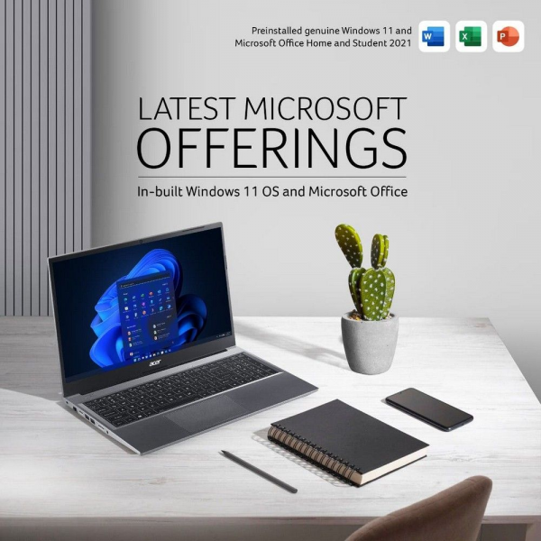 Ноутбук Acer Aspire Lite AL15-41 AMD Ryzen 3 5400U/8Gb (1*8 D4)/SSD256Gb/15.6