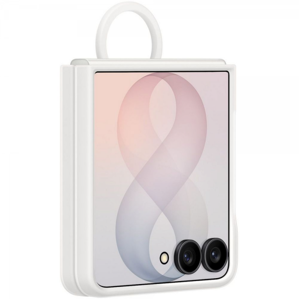 Силиконовый чехол с кольцом и магнитным креплением Samsung Galaxy Z Flip 8 (EF-EF776CWEGRU) Bad Pack