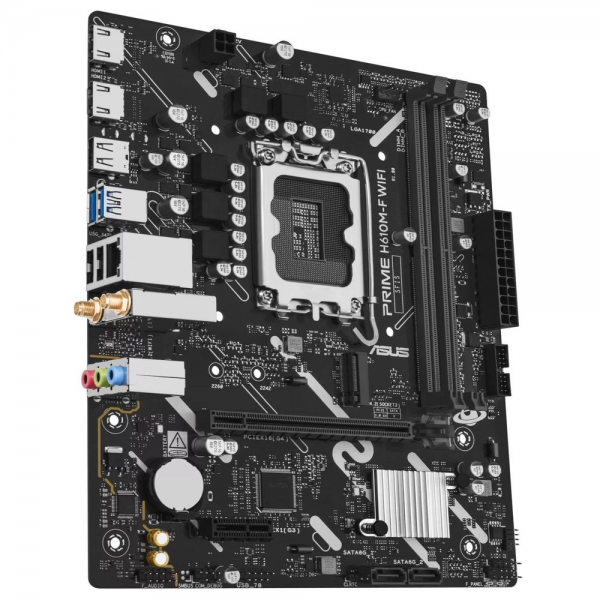 Материнская плата ASUS PRIME H610M-F WIFI H610, LGA1700, 2*DDR5, 4*DDR5, 1*PCIEx16, 1*PCIEx1, 1*M.2, 4*USB3.2Gen1, 5*USB2.0, 2*SATA3.0, 1G, 2*HDMI, M-ATX, RTL