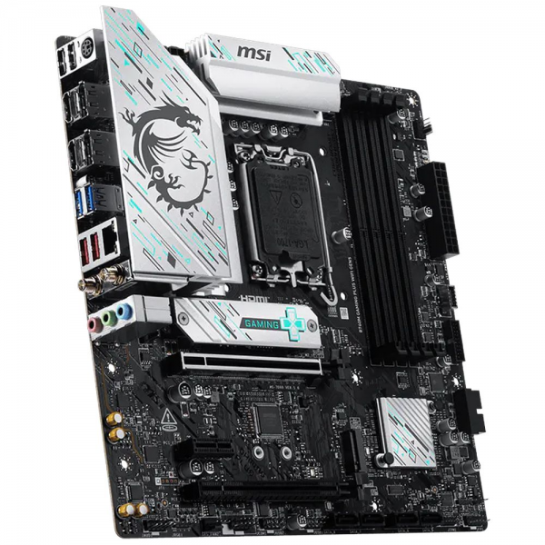 Материнская плата MSI B760M GAMING PLUS WIFI GEN5 B760, LGA1700, 4*DDR5, 2*PCIEx16, 1*PCIEx1, 2*M.2, 1*TypeC, 2*USB3.2Gen2, 6*USB3.2Gen1, 6*USB2.0, 4*SATA3.0, 2.5G, 2*DP, 2*HDMI, M-ATX, RTL