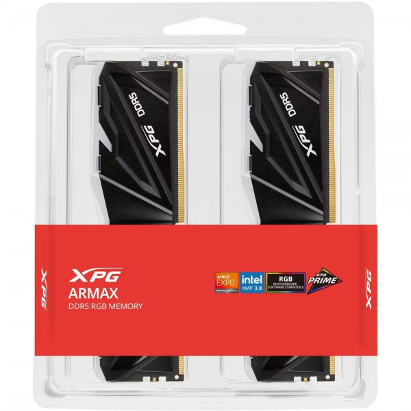 Модуль памяти 32GB XPG DDR5 5600 DIMM Armax RGB AX5U5600C4616G-DTAMRBK Non-ECC, CL46-45-45, 1.1V, Heat Shield, Kit (2x16GB), RTL