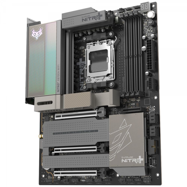 Материнская плата Sapphire NITRO+ X870EA PHANTOMLINK EDITION X870E, AM5, 4*DDR5, 3*PCIEx16, 4*M.2, 1*TypeC, 4*USB3.2Gen2, 5*USB3.2Gen1, 4*USB2.0, 4*SATA3.0, 1*5G, 2*Type-C(DP), HDMI, ATX, RTL