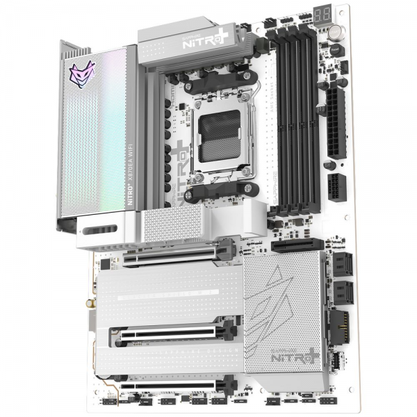 Материнская плата Sapphire NITRO+ X870EA PHANTOMLINK POLAREDITION X870E, AM5, 4*DDR5, 3*PCIEx16, 4*M.2, 1*TypeC, 4*USB3.2Gen2, 5*USB3.2Gen1, 4*USB2.0, 4*SATA3.0, 1*5G, 2*Type-C(DP), HDMI, ATX, RTL