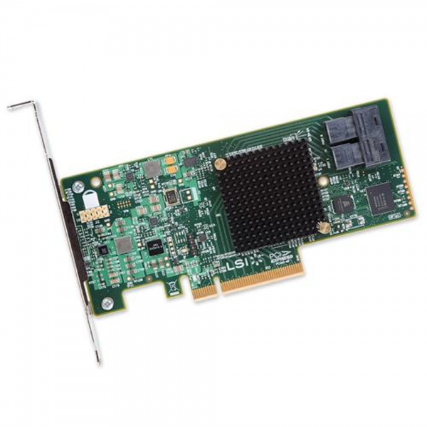 HBA-адаптер Broadcom LSI SAS 9300-8I SGL (LSI00344 / H5-25573-00) PCIe 3.0 x8 LP, SAS/SATA 12G HBA, 8port(2*int SFF8643), 3008 IOC, {5} (007080)