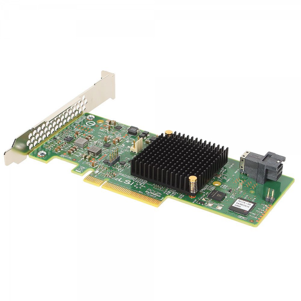 RAID-контроллер Broadcom LSI MegaRAID SAS 9341-4i SGL (LSI00419 / 05-26105-00(G) PCIe 3.0 x8 LP, SAS/SATA 12G, RAID 0,1,5,10,50, 4port(1*int SFF8643), 3008ROC, {5}, (003099)