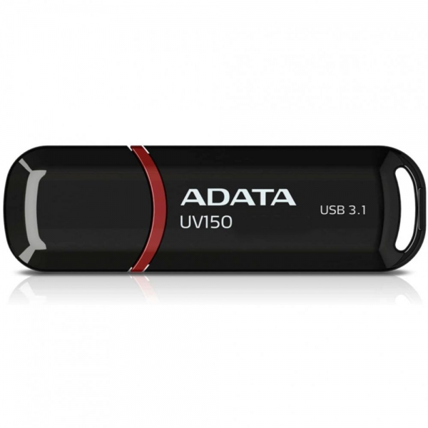 USB накопитель ADATA DashDrive UV150 AUV150-128G-RBK USB 3.0, 128GB R35/W10, Black, Retail {20} (796320)