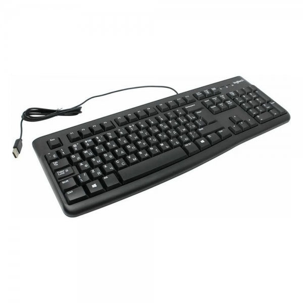 Клавиатура Logitech K120 for Business |920-002522| черная, офисная, 104 клавиши, защита от воды, USB 1,5м, brown box, (021419)