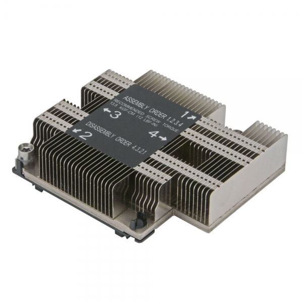 Пассивный кулер SuperMicro SNK-P0067PD в корпус 1U и в сокет LGA3647-0, рассеивает до 140Вт тепла