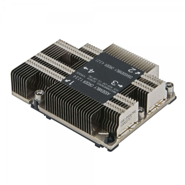 Пассивный кулер SuperMicro SNK-P0067PD в корпус 1U и в сокет LGA3647-0, рассеивает до 140Вт тепла