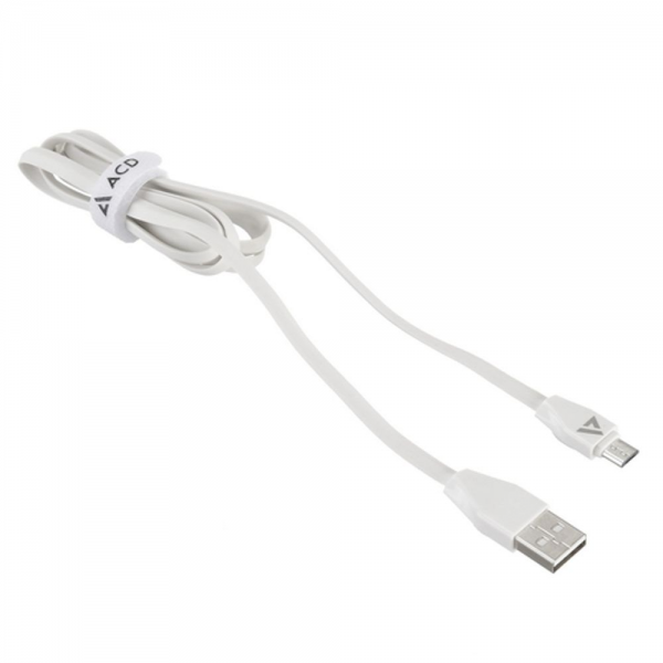 Кабели USB  ACD-Life MicroUSB ; USB-A TPE, 1м, белый (ACD-U920-M1W)