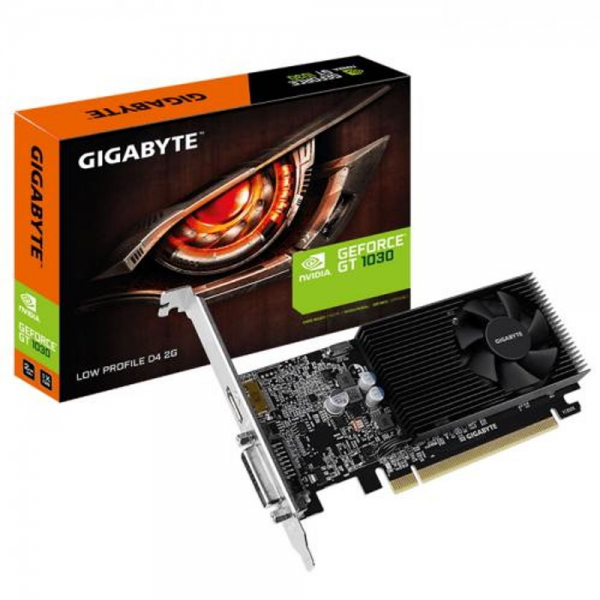 Видеокарта Gigabyte GT1030  2GB GDDR4 64bit DVI-D HDMI 1FAN LP RTL {20} (303280)