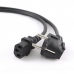 Кабель питания Cablexpert PC-186-1-10M, 10м, Schuko- C13, Сечение провода 3x1кв.мм, черный, с заземлением, пакет {25} (792587)