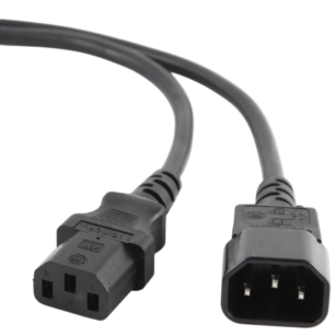 Кабель питания сист.блок-монитор Cablexpert PC-189-1-3M, 3м, C13-C14, Сечение провода 3x1кв.мм., черный, с заземлением {75}