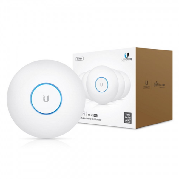 Точка доступа Wi-Fi Ubiquiti UniFi AP AC Pro (5-pack) |UAP-AC-PRO-5| Ubiquiti точка доступа, 2.4/5 ГГц, 3x3 MIMO, до 1300+450 |UAP-AC-PRO-5| Мбит/с, 2 гигабитных сетевых порта, поддержка питания IEEE 802.3af PoE / 802.3at PoE+ (5-pack) (025464) {4}