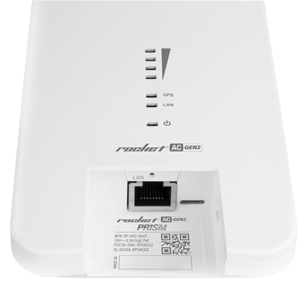 Точка доступа Wi-Fi Ubiquiti Rocket 5AC PRISM Gen2 |RP-5AC-Gen2| Ubiquiti точка доступа 5 ГГц, PtMP/PtP, airMAX ac, 2x RP-SMA, |RP-5AC-Gen2| фильтры airPrism, GPS Sync (020268) {10}