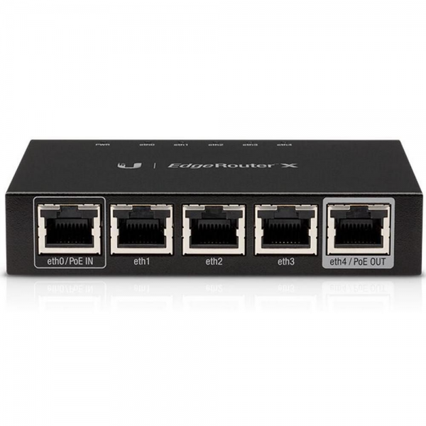 Маршрутизатор Ubiquiti EdgeRouter X (ER-X) Ubiquiti маршрутизатор 2 ядра (880 МГц), 5x 1G RJ45, раздача PoE |ER-X| (022197)(021640)