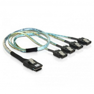 Кабель SuperMicro CBL-SAST-0388L-02 Internal MiniSAS to 4 SATA Right Angle 75/75/90/90cm w/ SB, 75 см