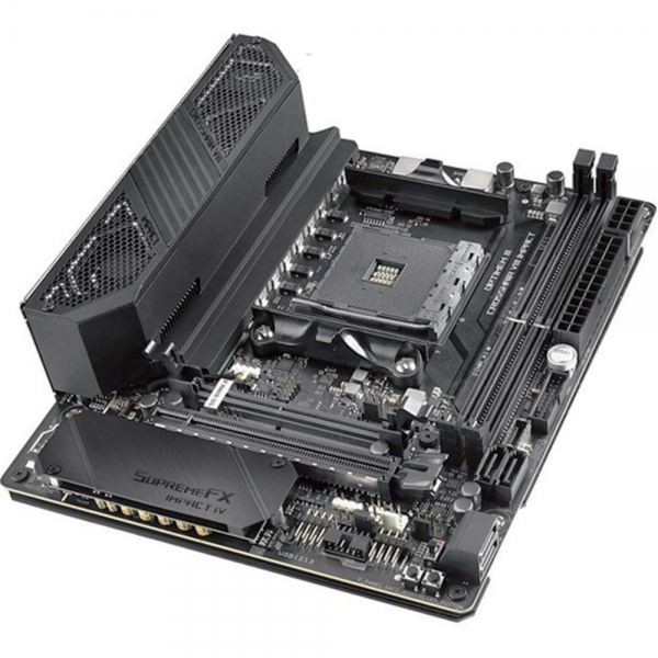 Материнская плата ASUS ROG CROSSHAIR VIII IMPACT X570 AM4 mini-DTX 2xDDR4 PCIEx16 2xM.2 USB-C GLAN Wi-Fi 6 {6}
