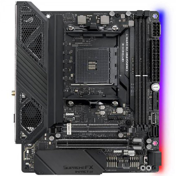 Материнская плата ASUS ROG CROSSHAIR VIII IMPACT X570 AM4 mini-DTX 2xDDR4 PCIEx16 2xM.2 USB-C GLAN Wi-Fi 6 {6}