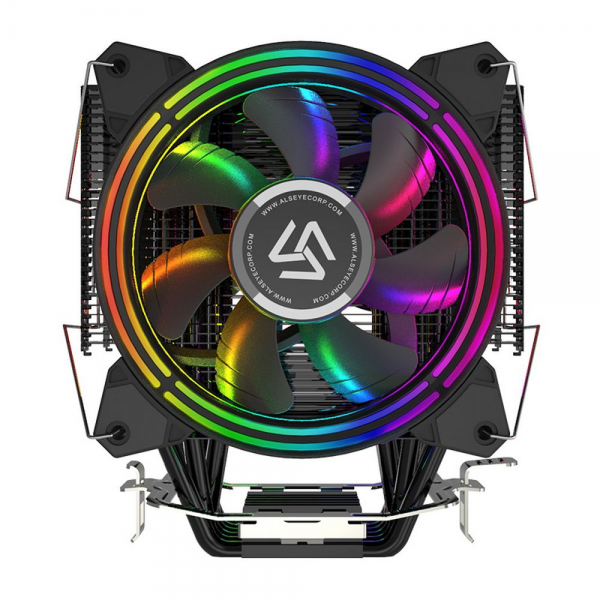 Вентилятор ALSEYE H120D Universal, TDP 200W, Heat Pipe:6mm*6pcs, 800;2000RPM, 11.6-35.3dB(A), RGB, RTL {18} (872339)/(874043)