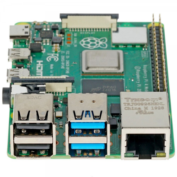 Одноплатный компьютер Raspberry Pi  4 Model B (RA545) Retail, 4GB RAM, Broadcom BCM2711 Quad core Cortex-A72 (ARM v8) 64-bit SoC @ 1.5GHz CPU, WiFi, Bluetooth, 40-pin GPIO, 2x USB 3.0, 2xUSB 2.0,2x micro-HDMI,USB-C 5V Power разъем (RASP4448) (931182)