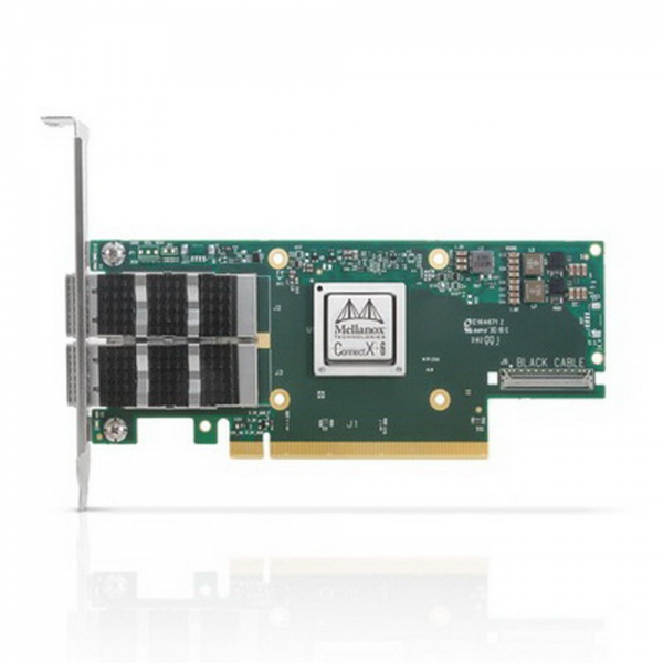 Сетевой адаптер Mellanox MCX653106A-ECAT ConnectX-6 VPI adapter card, 100Gb/s (HDR100, EDR IB and 100GbE), dual-port QSFP56, PCIe3.0/4.0 x16, tall bracket (480658) {20}