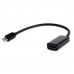 Переходник Cablexpert  miniDisplayPort - HDMI, A-mDPM-HDMIF-02, 20M/19F, кабель 15см, черный, пакет {100} (090353)