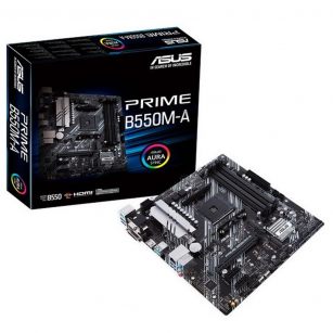 Материнская плата ASUS PRIME B550M-A AM4 mATX 4xDDR4 PCIEx16 2xPCIEx1 2xM.2 HDMI DVI VGA GLAN {10}