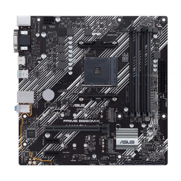 Материнская плата ASUS PRIME B550M-K AM4 mATX 4xDDR4 PCIEx16 2xPCIEx1 M.2 HDMI DVI VGA GLAN AM4 microATX 4xDDR4 PCIEx16 2xPCIEx1 2xM.2 VGA DVI HDMI GLAN RTL {10}