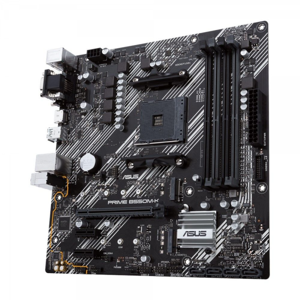 Материнская плата ASUS PRIME B550M-K AM4 mATX 4xDDR4 PCIEx16 2xPCIEx1 M.2 HDMI DVI VGA GLAN AM4 microATX 4xDDR4 PCIEx16 2xPCIEx1 2xM.2 VGA DVI HDMI GLAN RTL {10}
