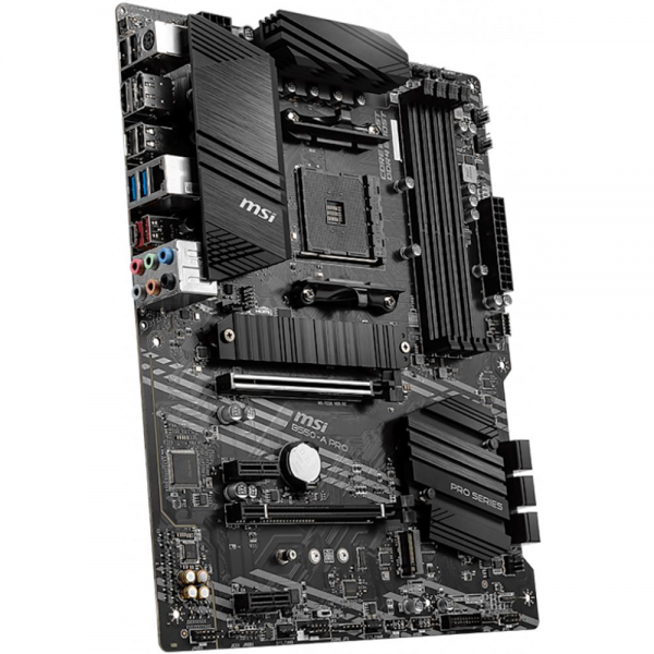 Материнская плата MSI B550-A PRO B550, AM4, 4*DDR4, 2*PCIEx16, 2*PCIEx1, 2*M.2, 2*TypeC, 1*USB3.2Gen2, 4*USB3.2Gen1, 8*USB2.0, 6*SATA3.0, 1G, DP, HDMI, ATX, RTL