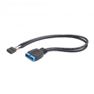 Переходник Cablexpert CC-U3U2-01  Внутренний  USB2 - USB3 кабель, 9pin/19pin, 0.3m CC-U3U2-01 (083867)