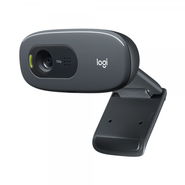 Веб-камера Logitech C270 черная, 3Mp интерполяция, HD 720p@30fps, угол обзора  |960-001063| 60°, складная конструкция, USB2.0, кабель 1.5м {8}