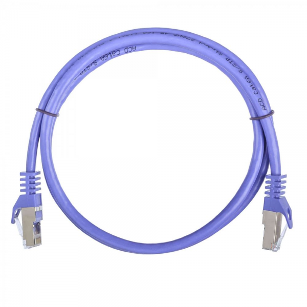 Патч-корд  |ACD-LPS6A-10P| Cat6a SSTP, 27AWG,CU Фиолетовй, 1.0м, (741876)