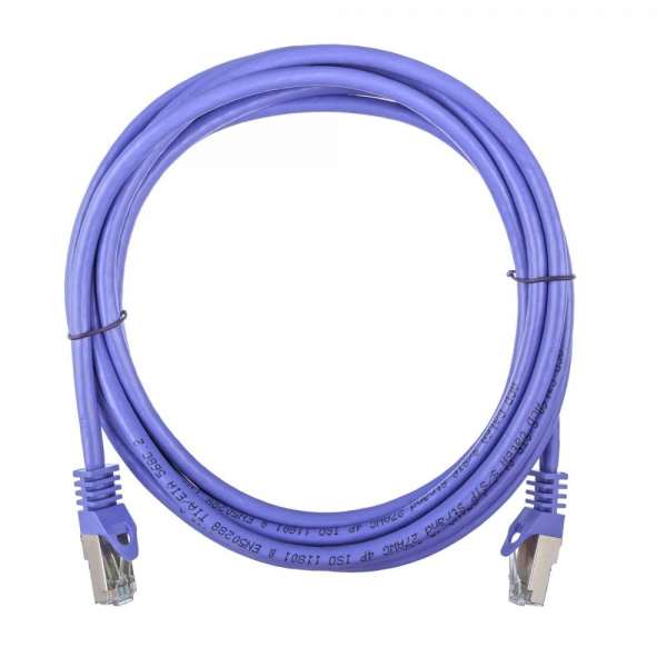 Патч-корд ACD-LPS6A-50P  Cat6a SSTP, 27AWG,CU Фиолетовй, 5.0м, (741890)