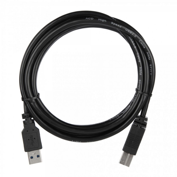 Кабель ACD-U3ABM-20L |ACD-U3ABM-20L| USB 3.0, A male - B male, ТТХ: |ACD-U3ABM-20L| (7/0.12BC+HDPE)*1P+|(7/0.12BC+HDPE)*2C+7/0.12BC+AL|*2P +7/0.16BC*2C+AL+7/0.12BC+B(80/0.12AL)PVC5.5, Черный, 2м (742088)