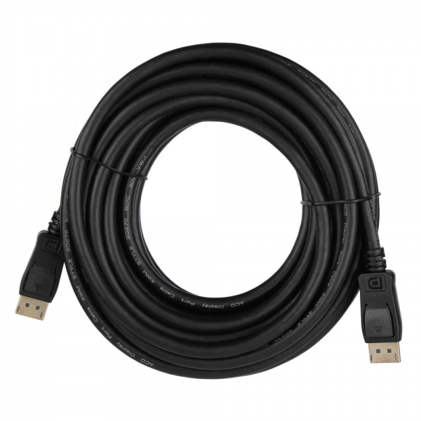 Кабель ACD-DDPM4-10M |ACD-DDPM4-10M| DisplayPort 1.4, Golden Plated, 20m/20m, Черный, 10м (742446)