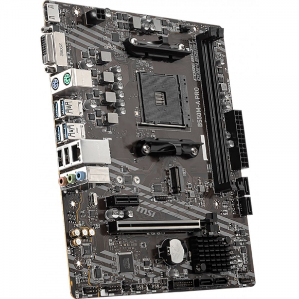 Материнская плата MSI B550M-A PRO B550, AM4, 2*DDR4, 1*PCIEx16, 1*PCIEx1, 1*M.2, 6*USB3.2Gen1, 6*USB2.0, 4*SATA3.0, 1G, DVI, HDMI, M-ATX, RTL